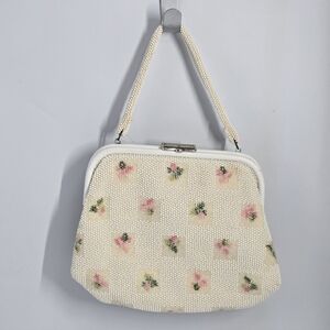 Floral Beaded Purse Handbag